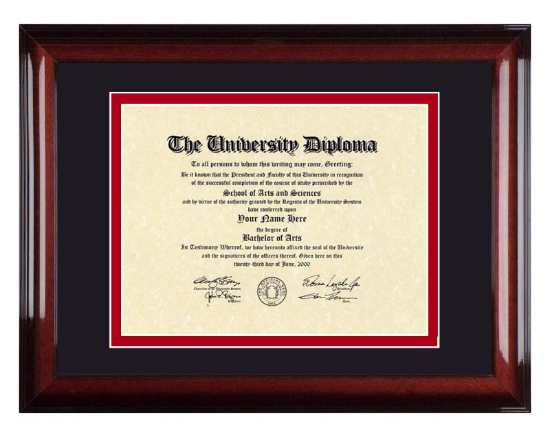University of Louisville diploma frame campus photo certificate Person